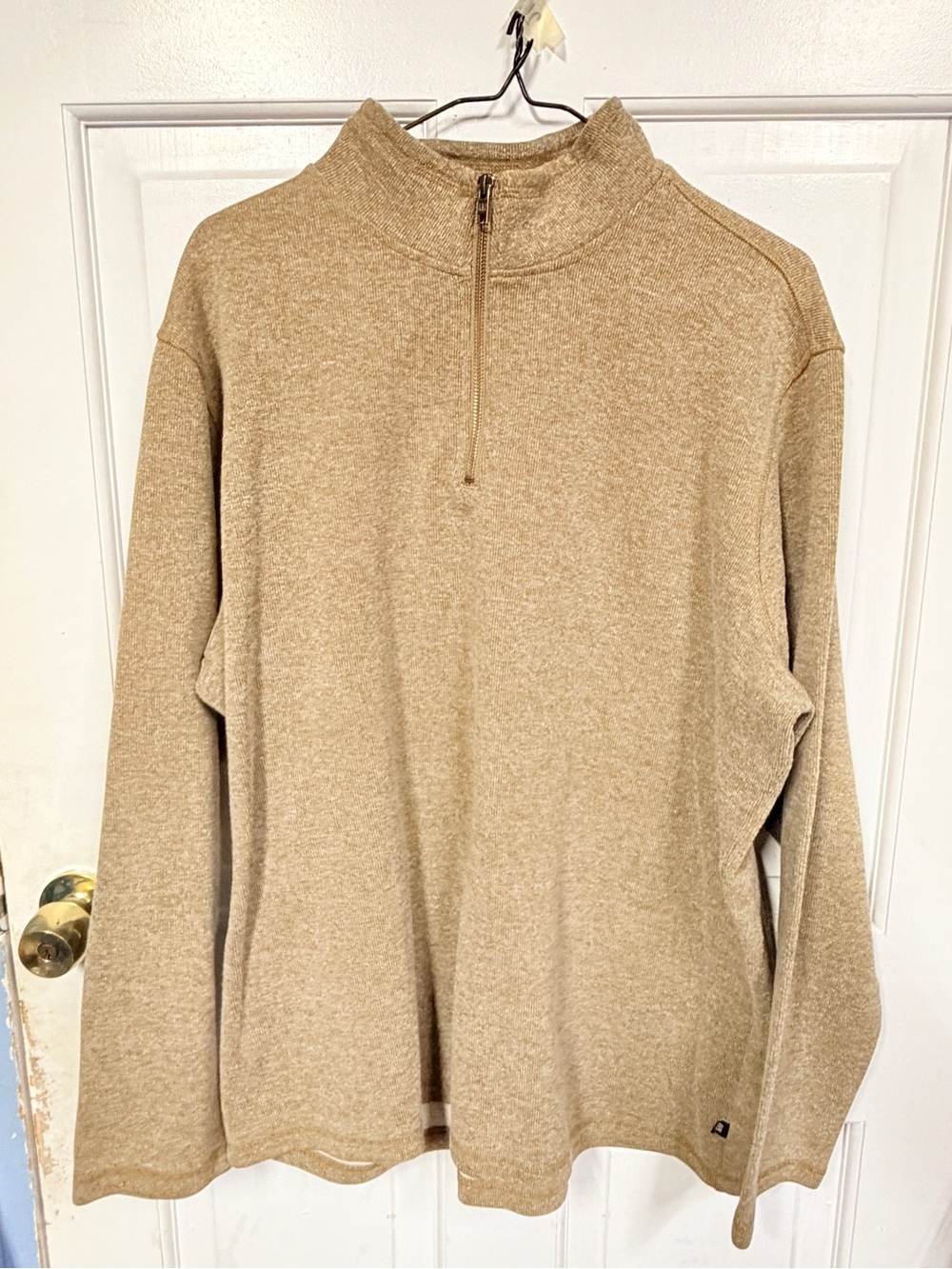 GAP Men's Zip-Neck Sweater in Tan